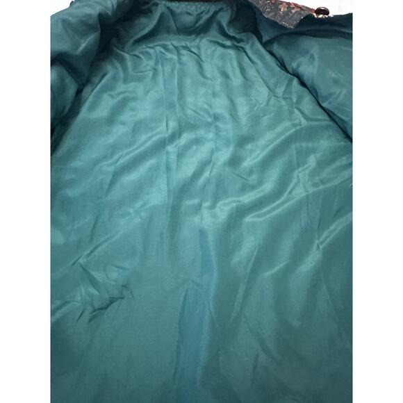 Handmade Patchwork Christmas Quilted Jacket Button Front Lined Green Red - Picture 8 of 16